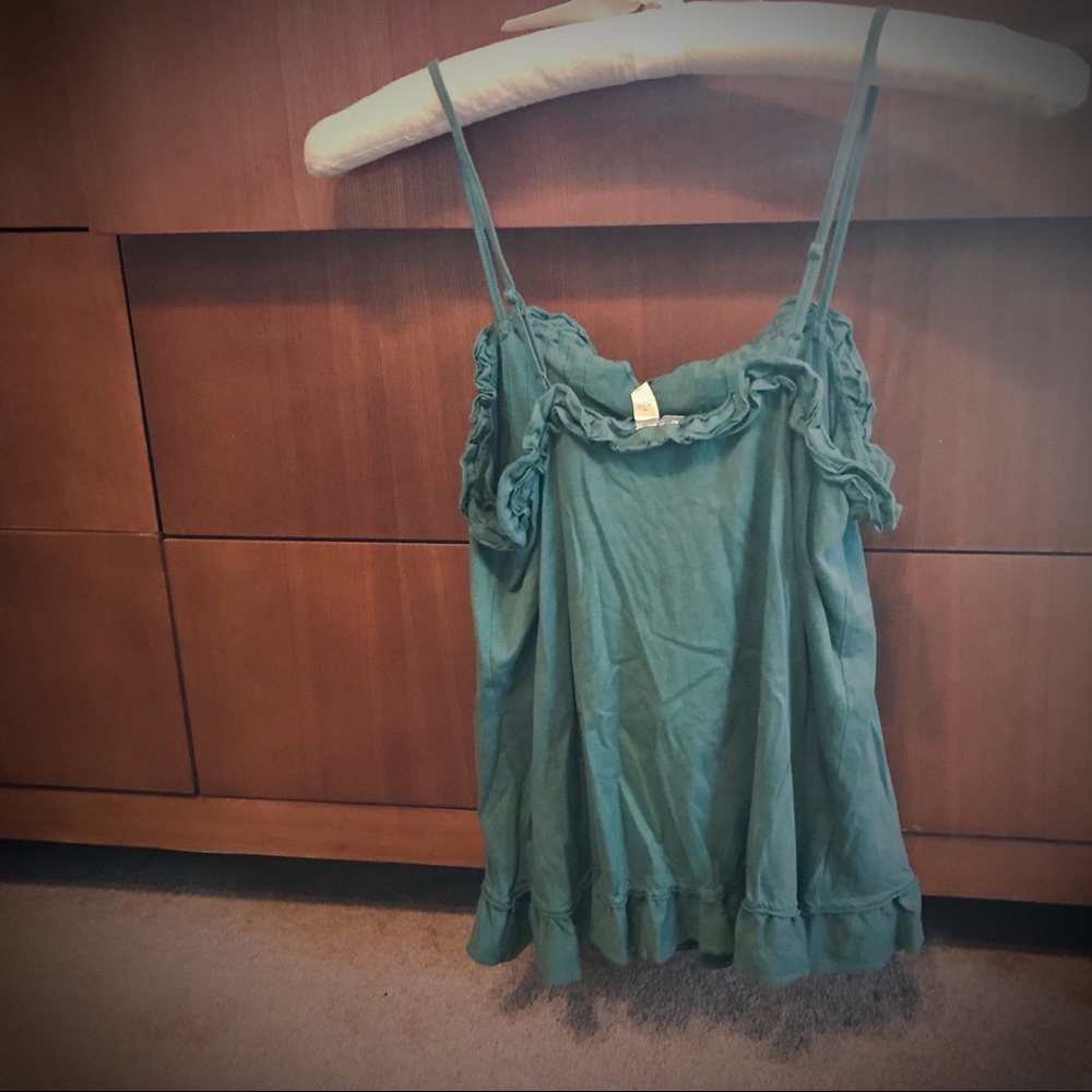 Susina Teal Ruffled Tank Top from Nordstrom Used - Picture 7 of 8